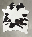 Black and White Large Brazilian Cowhide Rug 6'11"H x 5'9"W #B25226 by Hudson Hides