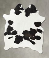 Black and White Large Brazilian Cowhide Rug 6'11"H x 5'9"W #B25226 by Hudson Hides