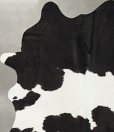Black and White Large Brazilian Cowhide Rug 6'5"H x 5'0"W #B25227 by Hudson Hides