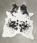 Black and White X-Large Brazilian Cowhide Rug 7'3"H x 6'1"W #B25229 by Hudson Hides
