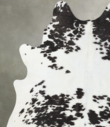 Black and White X-Large Brazilian Cowhide Rug 7'3"H x 6'1"W #B25229 by Hudson Hides