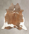Brown and White X-Large Brazilian Cowhide Rug 7'3