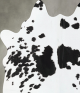 Black and White Large Brazilian Cowhide Rug 6'0"H x 5'7"W #B25234 by Hudson Hides