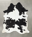 Black and White Large Brazilian Cowhide Rug 7'3"H x 5'5"W #B25236 by Hudson Hides