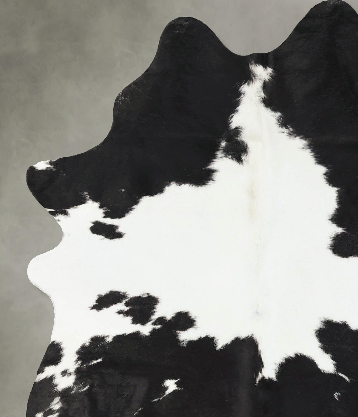 Black and White Large Brazilian Cowhide Rug 7'3"H x 5'5"W #B25236 by Hudson Hides