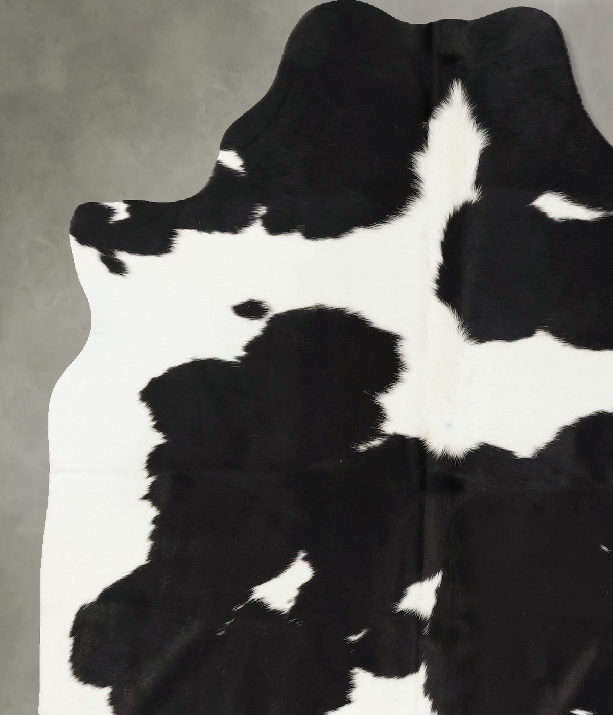 Black and White Large Brazilian Cowhide Rug 6'11"H x 5'9"W #B25237 by Hudson Hides