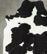 Black and White Large Brazilian Cowhide Rug 6'11"H x 5'9"W #B25237 by Hudson Hides