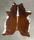 Brown and White X-Large Brazilian Cowhide Rug 7'6"H x 6'7"W #B25238 by Hudson Hides