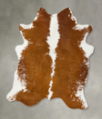 Brown and White X-Large Brazilian Cowhide Rug 7'4"H x 6'4"W #B25239 by Hudson Hides