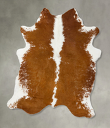 Brown and White X-Large Brazilian Cowhide Rug 7'4"H x 6'4"W #B25239 by Hudson Hides