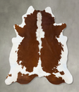 Brown and White X-Large Brazilian Cowhide Rug 6'11"H x 6'3"W #B25241 by Hudson Hides