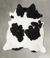 Black and White X-Large Brazilian Cowhide Rug 7'0"H x 6'7"W #B25252 by Hudson Hides