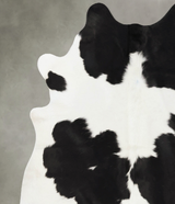 Black and White X-Large Brazilian Cowhide Rug 7'0"H x 6'7"W #B25252 by Hudson Hides