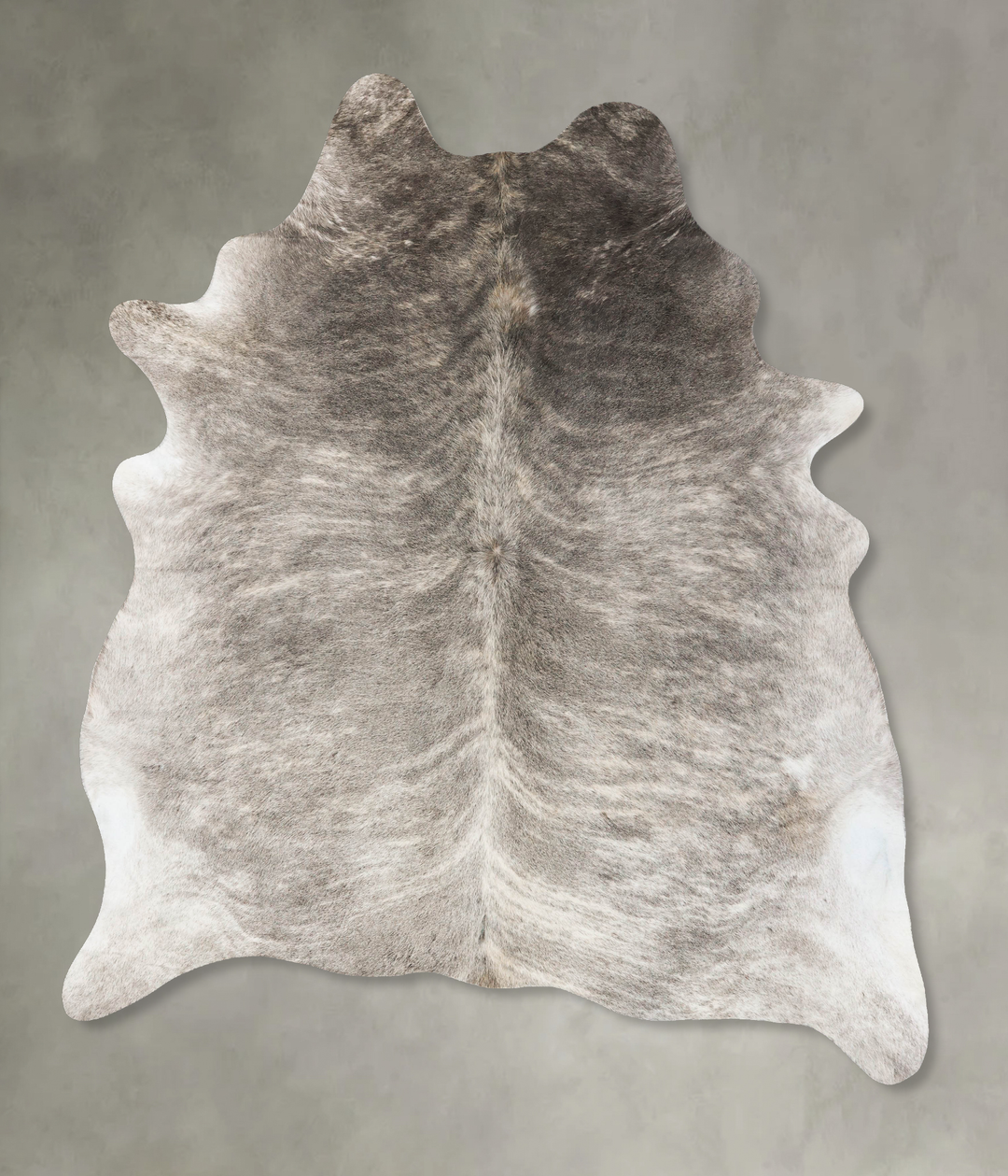Grey Brindle XX-Large Brazilian Cowhide Rug 8'7"H x 6'10"W #B25259 by 