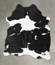 Black and White Large Brazilian Cowhide Rug 6'11"H x 5'6"W #B25263 by Hudson Hides