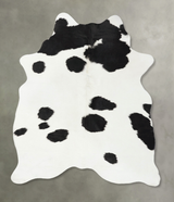 Black and White Large Brazilian Cowhide Rug 7'4"H x 5'1"W #B25265 by Hudson Hides