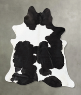 Black and White X-Large Brazilian Cowhide Rug 6'11"H x 5'11"W #B25266 by Hudson Hides