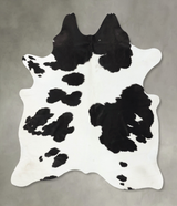 Black and White X-Large Brazilian Cowhide Rug 7'1"H x 6'0"W #B25278 by Hudson Hides