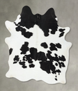 Black and White X-Large Brazilian Cowhide Rug 6'11"H x 6'2"W #B25280 by Hudson Hides