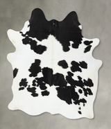 Black and White X-Large Brazilian Cowhide Rug 6'11"H x 6'2"W #B25280 by Hudson Hides