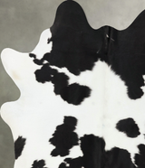 Black and White X-Large Brazilian Cowhide Rug 6'11"H x 6'2"W #B25280 by Hudson Hides