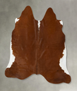 Brown and White Regular Large Brazilian Cowhide Rug 5'11"H x 6'7"W #B25287 by Hudson Hides