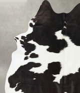 Black and White X-Large Brazilian Cowhide Rug 7'2"H x 5'11"W #B25288 by Hudson Hides