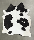 Black and White X-Large Brazilian Cowhide Rug 7'0"H x 6'0"W #B25289 by Hudson Hides