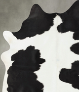 Black and White X-Large Brazilian Cowhide Rug 7'0"H x 6'0"W #B25289 by Hudson Hides
