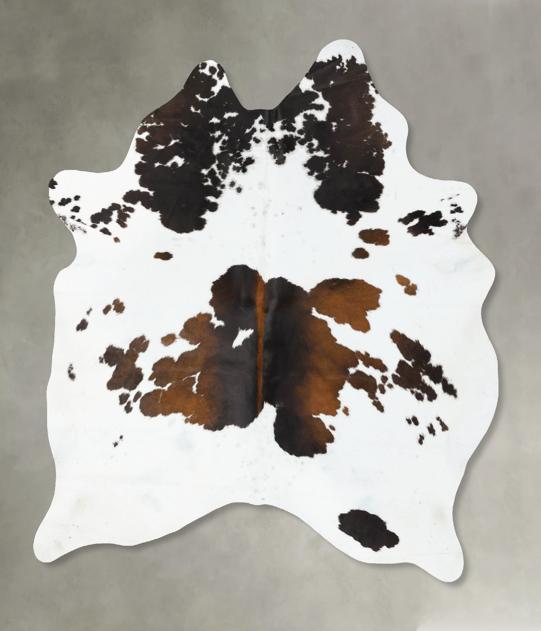 Chocolate and White Cowhide Rug #B25294