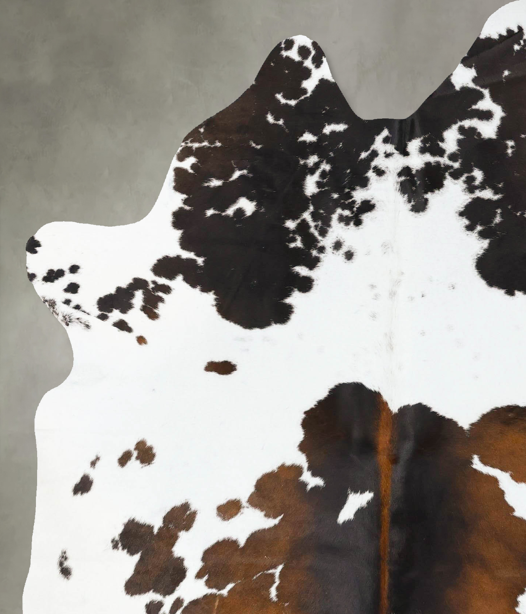 Chocolate and White Cowhide Rug #B25294