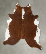 Hereford XX-Large Brazilian Cowhide Rug 7'7"H x 6'11"W #B25299 by Hudson Hides