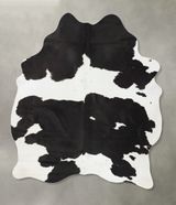 Black and White X-Large Brazilian Cowhide Rug 7'3"H x 5'9"W #B25308 by Hudson Hides