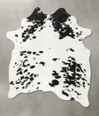 Black and White X-Large Brazilian Cowhide Rug 7'1"H x 5'11"W #B25312 by Hudson Hides