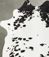 Black and White X-Large Brazilian Cowhide Rug 7'1"H x 5'11"W #B25312 by Hudson Hides