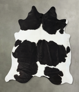 Black and White X-Large Brazilian Cowhide Rug 6'11"H x 6'6"W #B25321 by Hudson Hides