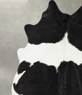Black and White X-Large Brazilian Cowhide Rug 6'11"H x 6'6"W #B25321 by Hudson Hides