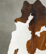 Chocolate and White XX-Large Brazilian Cowhide Rug 7'3"H x 6'11"W #B25332 by Hudson Hides