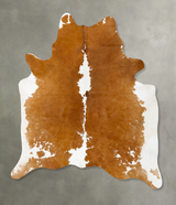 Beige and White X-Large Brazilian Cowhide Rug 7'1"H x 5'9"W #B25337 by Hudson Hides