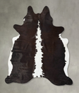 Chocolate and White X-Large Brazilian Cowhide Rug 6'10"H x 6'1"W #B25339 by Hudson Hides