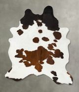 Chocolate and White X-Large Brazilian Cowhide Rug 7'6"H x 6'1"W #B25347 by Hudson Hides