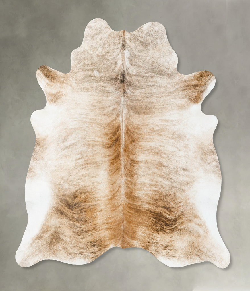 Light Brindle X-Large Brazilian Cowhide Rug 7'0"H x 6'6"W #B25349 by Hudson Hides