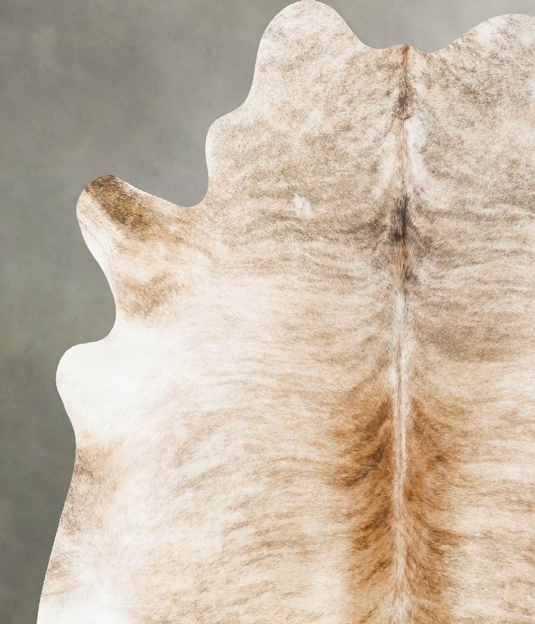 Light Brindle X-Large Brazilian Cowhide Rug 7'0"H x 6'6"W #B25349 by H