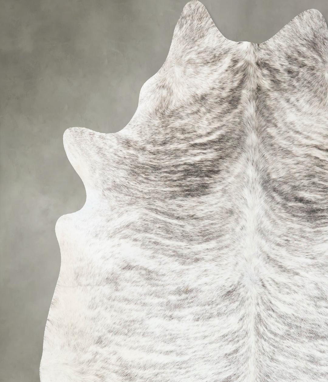 Grey Brindle XX-Large Brazilian Cowhide Rug 7'10"H x 6'9"W #B25352 by 