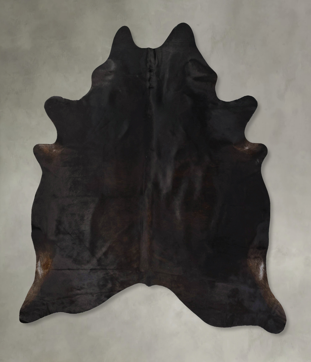 Solid Black XX-Large Brazilian Cowhide Rug 8'6"H x 6'9"W #B25356 by Hu