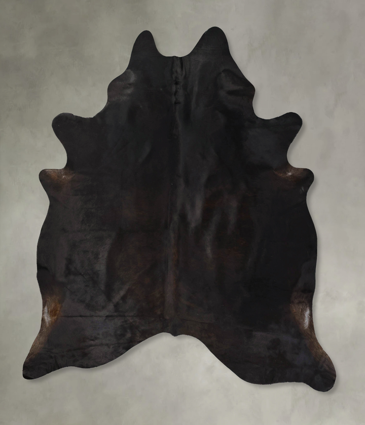 Solid Black XX-Large Brazilian Cowhide Rug 8'6"H x 6'9"W #B25356 by Hudson Hides