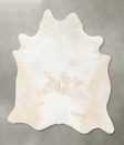Ivory with Beige XX-Large Brazilian Cowhide Rug 7'5"H x 6'9"W #B25359 by Hudson Hides
