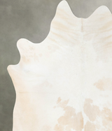Ivory with Beige XX-Large Brazilian Cowhide Rug 7'5"H x 6'9"W #B25359 by Hudson Hides