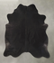 Solid Black XX-Large Brazilian Cowhide Rug 8'4