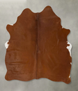 Solid Brown Large Brazilian Cowhide Rug 6'0"H x 5'1"W #B25382 by Hudson Hides